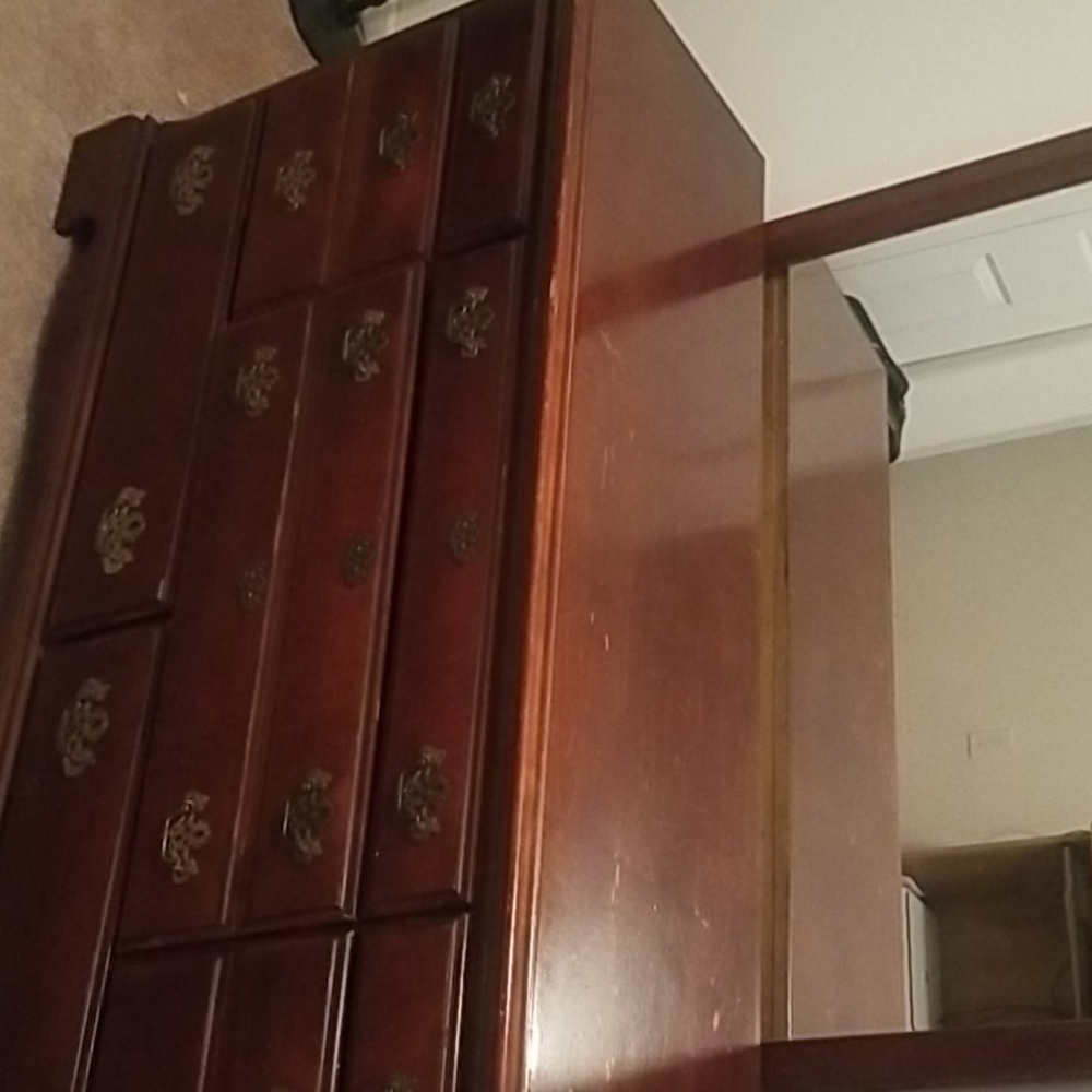 Dresser and mirror